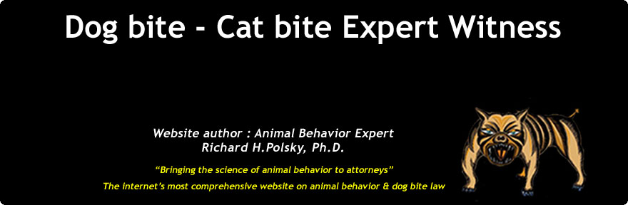 Animal behavior dog bite expert witness